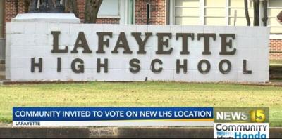 Alumni, parents and students at Lafayette High all have the option to vote on where the new school should go