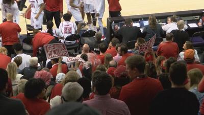 Ragin Cajun fans gather for UL men's basketball team game